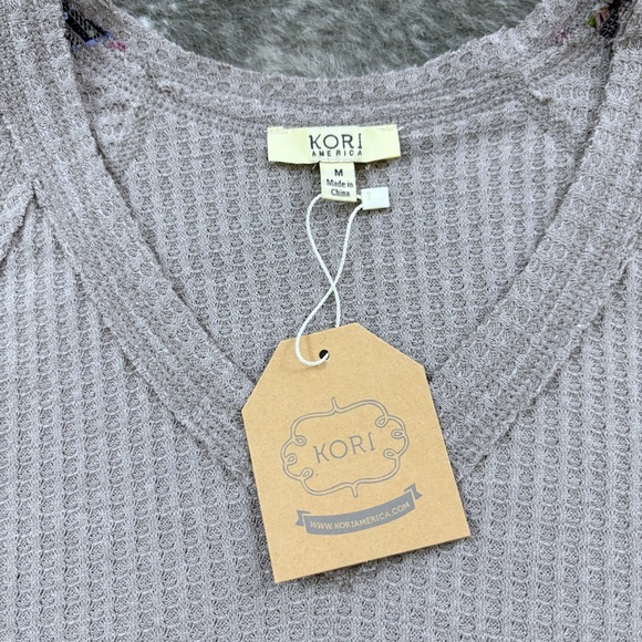 NWT Kori Waffle Knit Boho Top - Picture 4 of 11